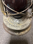 vtg Dietz 1933 little giant 70 hour capacity railroad lantern red glass globe