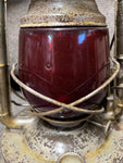 vtg Dietz 1933 little giant 70 hour capacity railroad lantern red glass globe