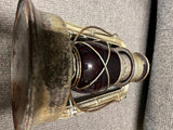 vtg Dietz 1933 little giant 70 hour capacity railroad lantern red glass globe