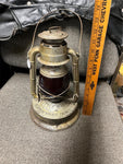 vtg Dietz 1933 little giant 70 hour capacity railroad lantern red glass globe