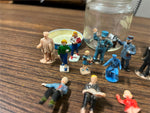 VTG Lot of 12 Model Train Diorama miniature Towns People Plastic