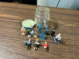 VTG Lot of 12 Model Train Diorama miniature Towns People Plastic