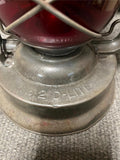vtg antique 1923 Dietz No.2 D-lite railroad lantern red glass d-lite globe rare