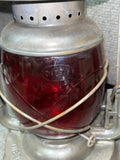 vtg antique 1923 Dietz No.2 D-lite railroad lantern red glass d-lite globe rare