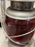 vtg antique 1923 Dietz No.2 D-lite railroad lantern red glass d-lite globe rare