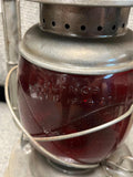 vtg antique 1923 Dietz No.2 D-lite railroad lantern red glass d-lite globe rare