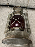 vtg antique 1923 Dietz No.2 D-lite railroad lantern red glass d-lite globe rare