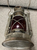 vtg antique 1923 Dietz No.2 D-lite railroad lantern red glass d-lite globe rare