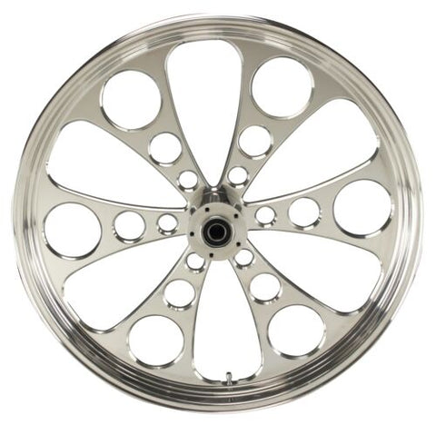 Polished Kool Kat CNC 18" x 3.5" Dual Disc Front Wheel Harley Customs PN 37-616