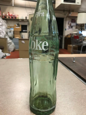 Vtg Coca-Cola Glass Bottle 16 Fl Oz Rockwood Tennessee Emerald Green Tint