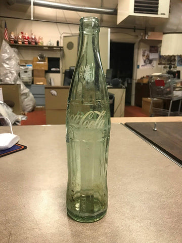 Vtg Coca-Cola Glass Bottle 16 Fl Oz Louisville Kentucky Trademark Bottle
