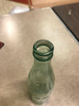 Vtg Coca-Cola Glass Bottle 16 Fl Oz  Embroided Light Green Tint