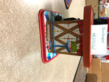 Vtg 1960's Tin Battery Operated Charlie Weaver Bartender Toy X Design lights up
