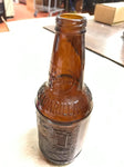 Vtg Brown Amber Glass Soda Bottle Sarsaparilla Sioux City Cowboy picture