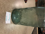 Atlas Mason's Patent Blue Tinted Glass Mason Canning Jar Melting Chipped
