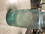 Atlas Mason's Patent Blue Tinted Glass Mason Canning Jar Melting Chipped