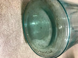 Atlas Mason's Patent Blue Tinted Glass Mason Canning Jar Melting Chipped