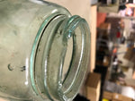 Atlas Mason's Patent Blue Tinted Glass Mason Canning Jar Has Various Bubbles