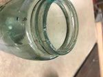 Atlas Mason's Patent Blue Tinted Glass Mason Canning Jar Has Various Bubbles