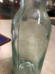 Vtg Glass Liquor Bottle 7 Nb On Bottom Has Bubbles And Blueish Tint