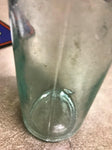 Vtg Glass Liquor Bottle 7 Nb On Bottom Has Bubbles And Blueish Tint
