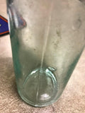 Vtg Glass Liquor Bottle 7 Nb On Bottom Has Bubbles And Blueish Tint