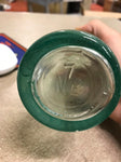 Vtg Glass Liquor Bottle 7 Nb On Bottom Has Bubbles And Blueish Tint