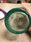 Vtg Glass Liquor Bottle 7 Nb On Bottom Has Bubbles And Blueish Tint