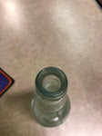 Vtg Glass Liquor Bottle 7 Nb On Bottom Has Bubbles And Blueish Tint