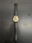 Vtg Rivington Electra 23 Quartzarama Men's Wristwatch Leather Band Gold Bezel