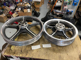 Pair Mag Wheels Harley Lightning thunder Star 16" 21" Softail Wide Glide Dyna