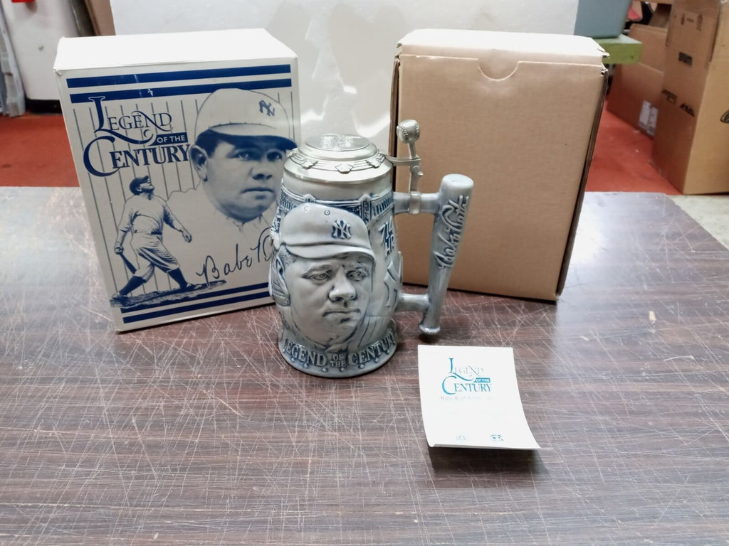 Vtg Babe Ruth Legend Of The Century Ceramic Stein Tankard Beer ...