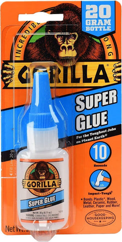 Gorilla Clear Super Glue XL 20g Gram Bonds Wood Plastic Metal
