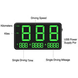 Universal Digital Car GPS MPH KM/h HUD Display Speedometer Alarm For Motorcycle