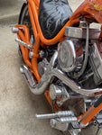 2 into 1 Custom Header Exhaust Harley Bagger Softail Dyna Chopper Heat Shield 02
