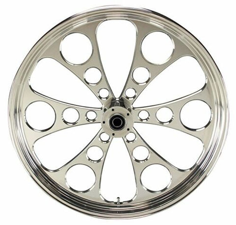 Polished Kool Kat CNC 23" x 3.5" Dual Disc Front Wheel Harley Custom part 37-612