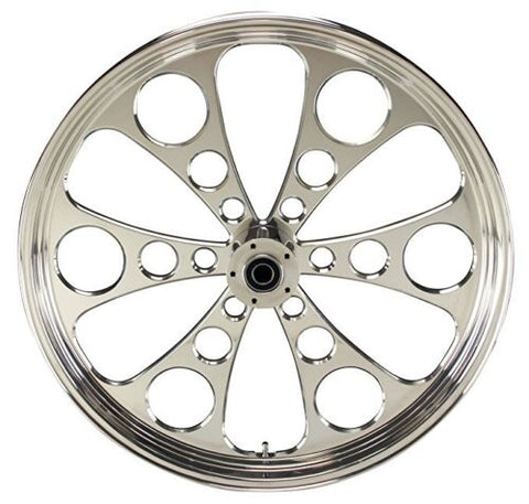 Polished Kool Kat CNC 21" x 2.15" Dual Disc Front Wheel Harley Custom PN 37-601