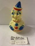 Vintage Baby Toy Poly Poly Clown Rocks & Makes Noise 1950's Chimes Work