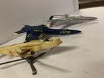 Diecast Military Airplanes ERTL US Navy F-14, Blue Angels F-18A, Russian KA-50
