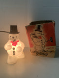 Miller Santa Claus + Snow Man 1940's Decoration Nightlight Antique Christmas