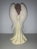 Party Lite Angel Tea Light Candle Holder Gold Accents Christmas Holiday Prayer