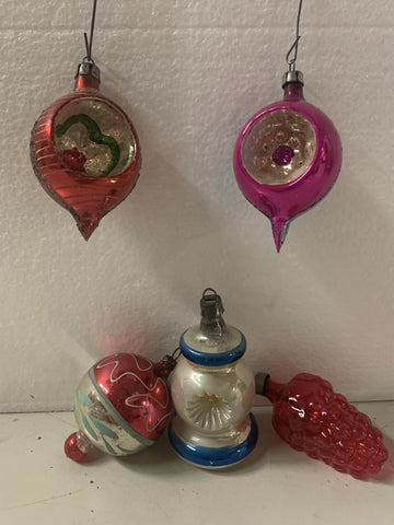 Assorted Used Christmas Tree Bulb Ornaments Holiday Decorations