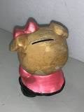 Cute Pink Piggy Bank Little Girl Pig w Bow Ballerina