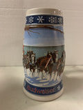 Budweiser Holiday Lighting the Way Home Stein Beer 1995 Edition