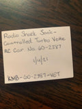 Radio Shack Sonic-Controlled Turbo Vette RC Car No. 60-2387