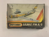 Vintage Military Airplane Kits TBM-3 Avenger, Sabre F86 A/5, Harrier HS.MK-1