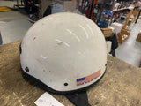 Vtg T-max 1/2 Helmet White Motorcycle Large used Harley Honda Street