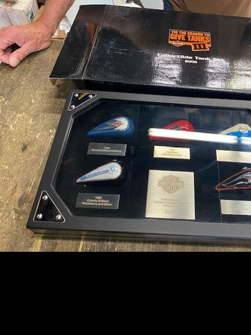 Harley 6 Mini Gas Tank Set Shadow Box Wall Display Knucklehead VL 85th Panhead